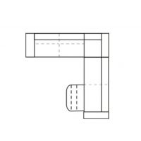 ETAP SOFA - URBANO Narożnik 2,5F-E-2RF (1X 1RF man)