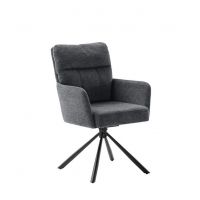 MC AKCENT - UTICA Krzesło | Nogi skośne | Obrót siedziska | Tkanina typu szenil Antarcyt | UT4S08AN