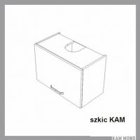 KAM - KAMMONO Szafka WO60/51 | Górna do szafek o wys. 71 cm | Z okapem | Front frezowany
