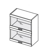 LAYMAN - BLANKA Szafka WOW 6/72 górna 60 cm 2 klapy 2 witryny