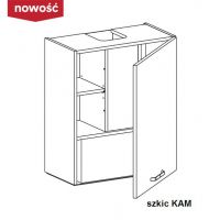 KAM - KAMMONO Szafka WP3C60.1/71 | Górna do szafek o wys. 71 cm | Z okapem | Front frezowany