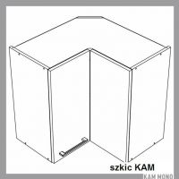 KAM - KAMMONO Szafka WRP60/71 | Górna | Narożna | 2-drzwi | Front frezowany