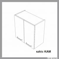 KAM - KAMMONO Szafka W.../61 | MN 60-80 | Górna | 2-drzwi | Front frezowany