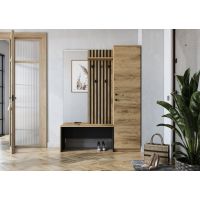 HALMAR - ZARIS Przedpokój | dąb złoty/czarny | z EU