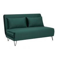 SIGNAL - ZENIA Velvet Sofa z funkcją spania | Tkanina aksamit | Zielony 189 | z MR
