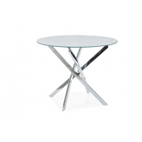 SIGNAL - AGIS Stół | Biały efekt marmuru | Stelaż metal chrom