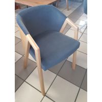 PAGED - WYPRZEDAŻ AIRES W Fotel Dąb | Dąb naturalny 100 | Tkanina Matt Velvet 97 | 6 sztuk | DOSTĘPNE OD RĘKI