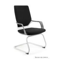 UNIQUE MEBLE - APOLLO SKID Krzesło Konferencyjne W-901 | Biały