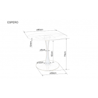 SIGNAL - ESPERO Stół | Biały