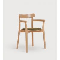 PAGED - ICHO B-4420 Krzesło z podłokietnikiem | Tapicerowane siedzisko | Buk | Kont.