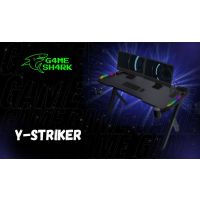 GAME SHARK - Y-STRIKER Biurko Gamingowe | Duży ergonomiczny blat | Oświetlenie LED w 5 kolorach