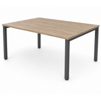 AMS Meble Biurowe - STAND Biurko BS21 Na Stelażu Metalowym | 140x160 cm | 2-osobowe | Wolnostojące
