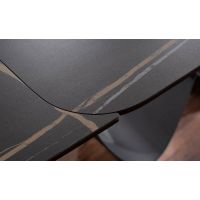 SIGNAL - INFINITY CERAMIC Stół 160-240x95cm | Czarny | Azario Black | Stelaż Czarny