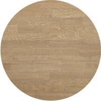 FAMEG - BASIC Blat średnica 60 | Lite drewno dębowe mikrowczep | Grubość blatu 3,8 cm