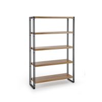 HALMAR - BOLIVAR Regał REG-2 | Dąb złoty | Czarny