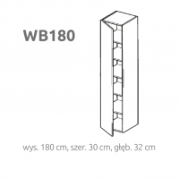 LAYMAN - BRIKS WB180 | Moduł pionowy z frontem | Otwierany na bok