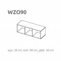 LAYMAN - BRIKS Półka WZO90 | Szafka otwarta pozioma