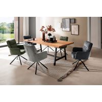 MC AKCENT - MALMOE Stół 200x100 | Krawędź C trapez ścięty w górę | Dąb dziki olejowany | MAL20CBE | Stelaż A | MALA20AL