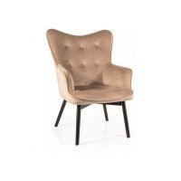 SIGNAL - CARMEN Velvet Fotel | Velvet tkanina | Beżowy | Bluvel 28 | z MR | DOSTĘPNY OD RĘKI