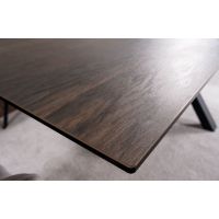 SIGNAL - COLUMBUS CERAMIC Stół 90x160-240x76h | LEGNO | Brązowy efekt drewna | Czarny