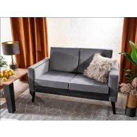 SIGNAL - DARLA Velvet Sofa | Tkanina | Szary Bluvel 14 | Nogi wenge | z PL