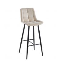 FURNITEX - H2-FX Hoker | Velvet | Beżowy | Nogi czarne