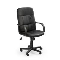 HALMAR - DENZEL Fotel Obrotowy | Ekoskóra | Czarny