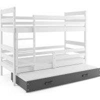 BMS - ERYK Łóżko piętrowe 3-osobowe 80x160 cm / Rama kolor: Biały