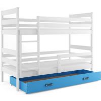 BMS - ERYK Łóżko piętrowe 2-osobowe z szufladą 80x160 cm / Rama kolor: Biały