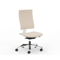 NOWY STYL - 4ME Fotel Obrotowy W SOFT SEAT ESP | Oparcie Tapicerowane | Wersja Biała W | Zgodny z Rozporządzeniem z 2023 roku