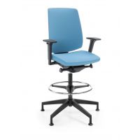 PROFIM - LIGHT UP Fotel obrotowy biurowy gabinetowy 330S | Oparcie tapicerowane | Mechanizm Syncho | Hoker z podnóżkiem