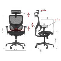 STEMA - Fotel obrotowy ErgoNew S1 | Czarny | Siedzisko tkaninowe