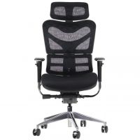 STEMA - Fotel obrotowy ErgoNew S7 | Czarny | Siedzisko tkaninowe | Dostępne od ręki