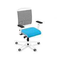 NOWY STYL - @-SENSE Fotel obrotowy PW-W LP11 | Oparcie siatkowe | Mechanizm LP11 | Wersja WHITE