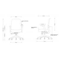UNIQUE MEBLE - SONIC Fotel Obrotowy 6125BG | Czarny