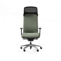 PROFIM - ACTION Fotel obrotowy biurowy gabinetowy 110SFL | Oparcie tapicerowane | Zagłówek siatkowy | Obciążenie do 150 kg