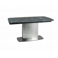 SIGNAL - MONCLER CERAMIC VERDE ALPI Stół 160-240x90 | Morski mat | Srebrny