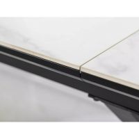 SIGNAL - LOGAN CERAMIC Stół 160-200x90 | Biały mat | Czarny Mat