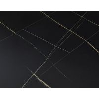SIGNAL - GASTON Stół 100x100-135x75h | Czarny efekt marmuru | Czarny