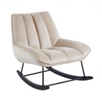 FURNITEX - FR5-FX Fotel bujany | velvet | beżowy