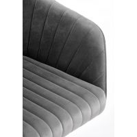 HALMAR - Fotel obrotowy FRESCO | Tkanina velvet | Popielaty