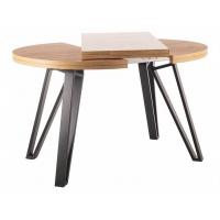 SIGNAL - GALAXY Stół rozkładany 100-168x76 | Dąb artisan | Czarny | z PL