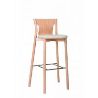 PAGED - TOLO Krzesło Barowe H-2160 | Siedzisko tapicerowane | Buk | Kont.
