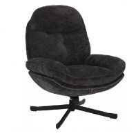 SIGNAL - HARPER Fotel | Tkanina Czarny tap.242 | z MR