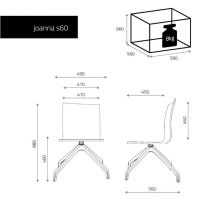 BGROUP - JOANNA Krzesło Konferencyjne JO3 S60 | Stelaż typu Pająk | Kubełek Sklejka + Tapicerowana Nakładka na Siedzisku i Oparciu