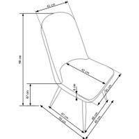 HALMAR - K214 Krzesło | Popiel | Dąb miodowy