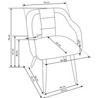 HALMAR - Krzesło K288 jasny popiel-beżowy