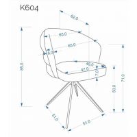 HALMAR - K604 Krzesło | Obrót siedziska | Popielaty | DOSTĘPNE OD RĘKI