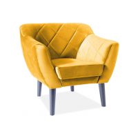 SIGNAL - KARO 1 Velvet Fotel | Curry | Bluvel 68 | Nogi WENGE | z PL