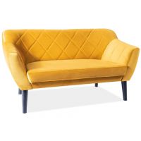 SIGNAL - KARO 2 Velvet Sofa 2 osobowa | Curry | Bluvel 68 | Nogi WENGE | z PL